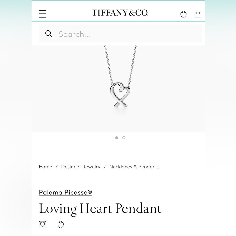 Tiffany & Co. Paloma Picasso® Loving Heart Pendant Sterling Silver
